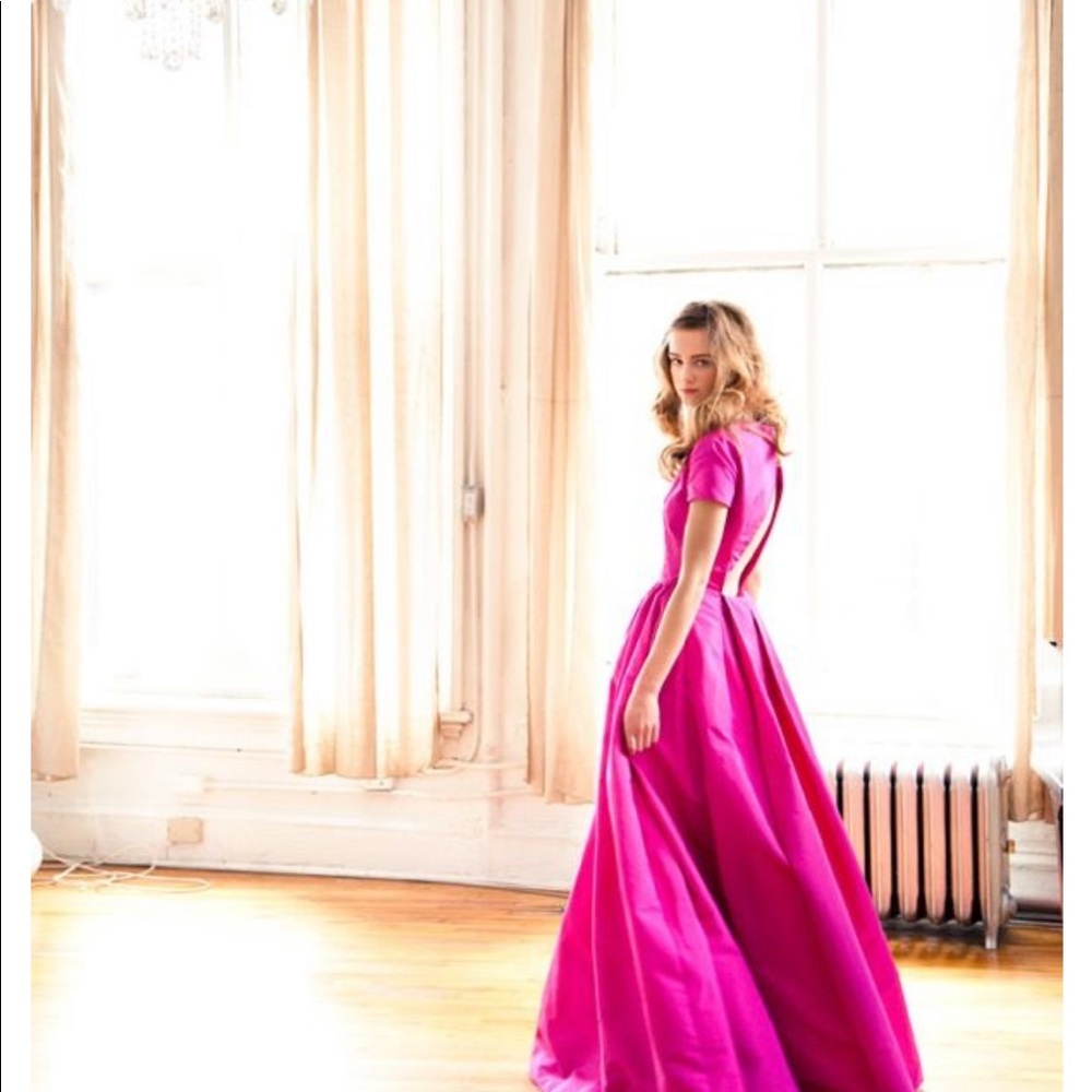 Katie Ermilio Fuschia Gown - Size 0-2